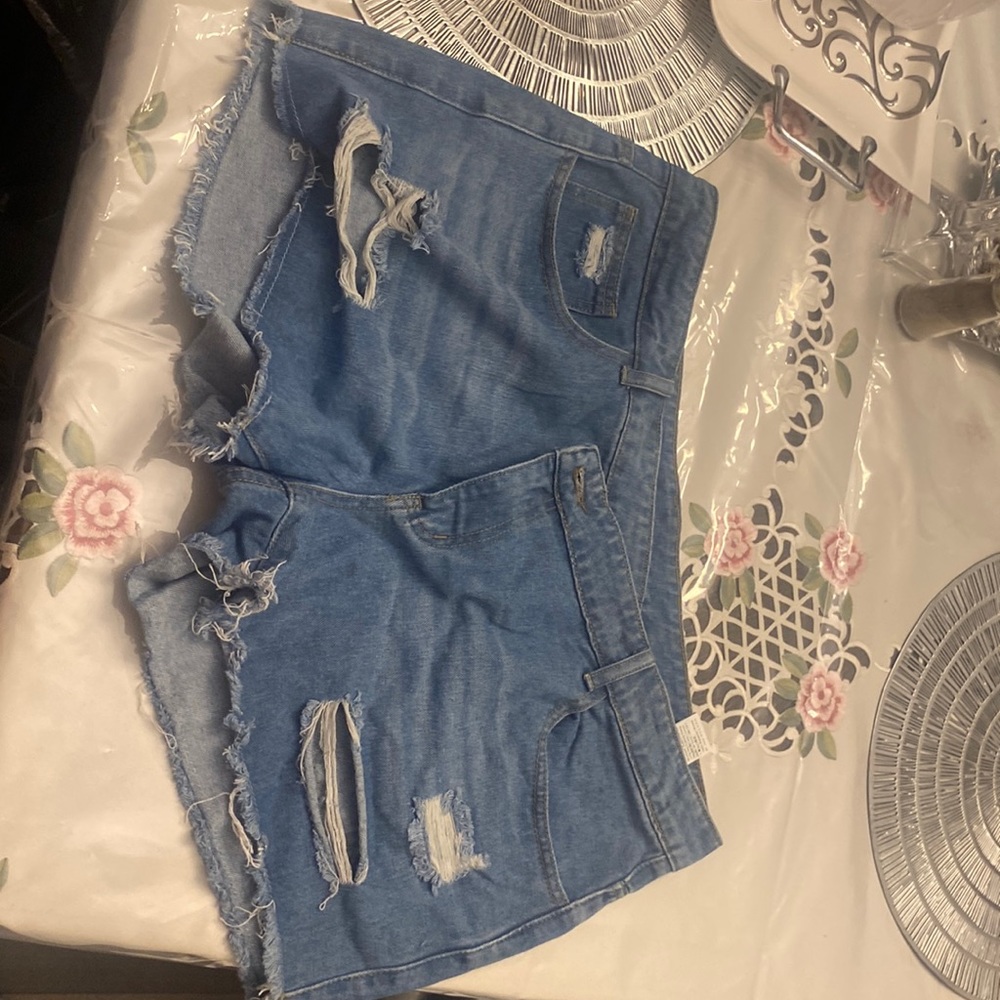 Shein Blue denim jean shorts